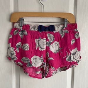 aerie - Cute Flanel-ette Pink + Grey & White Floral PJ Shorts
